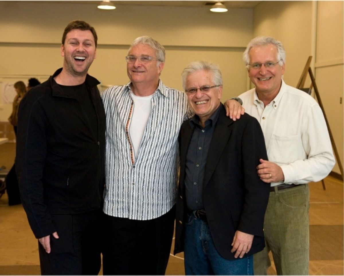 Warren Carlyle, Randy Newman, Jerry Zaks, and Jack Viertel at 